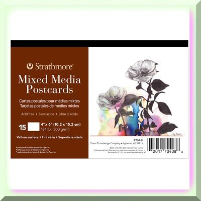 4x6 Mixed Media Postcard Pad with Envelopes, 10 Pack