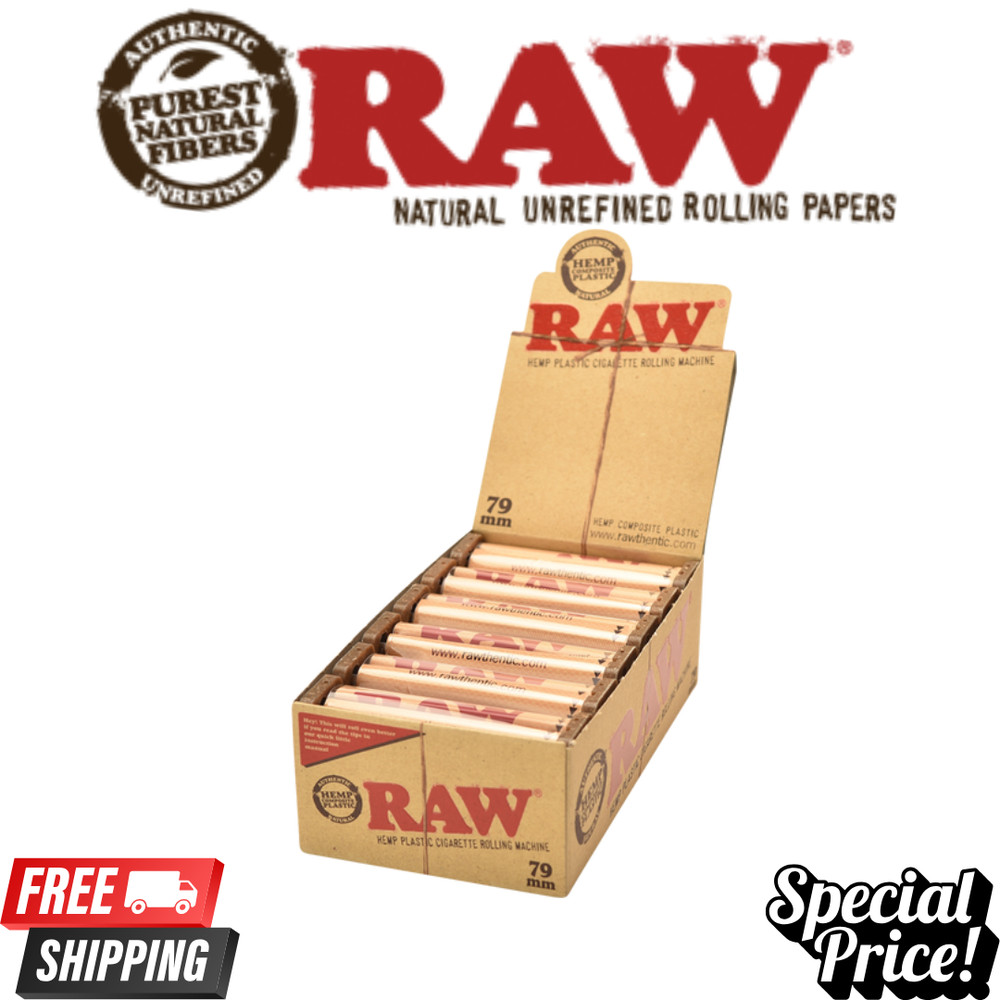 RAW 79mm Rolling Machine Authentic Roller 12ct Display (Lot 6) Bulk Wholesale
