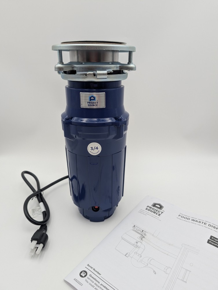 Project Source Continuous feed 3/4-HP Septic Safe Corded Garbage Disposal