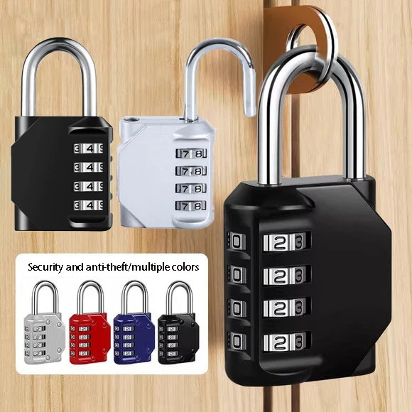 1pc Combination Lock Resettable 4 Digit Padlock with Combination Waterproof