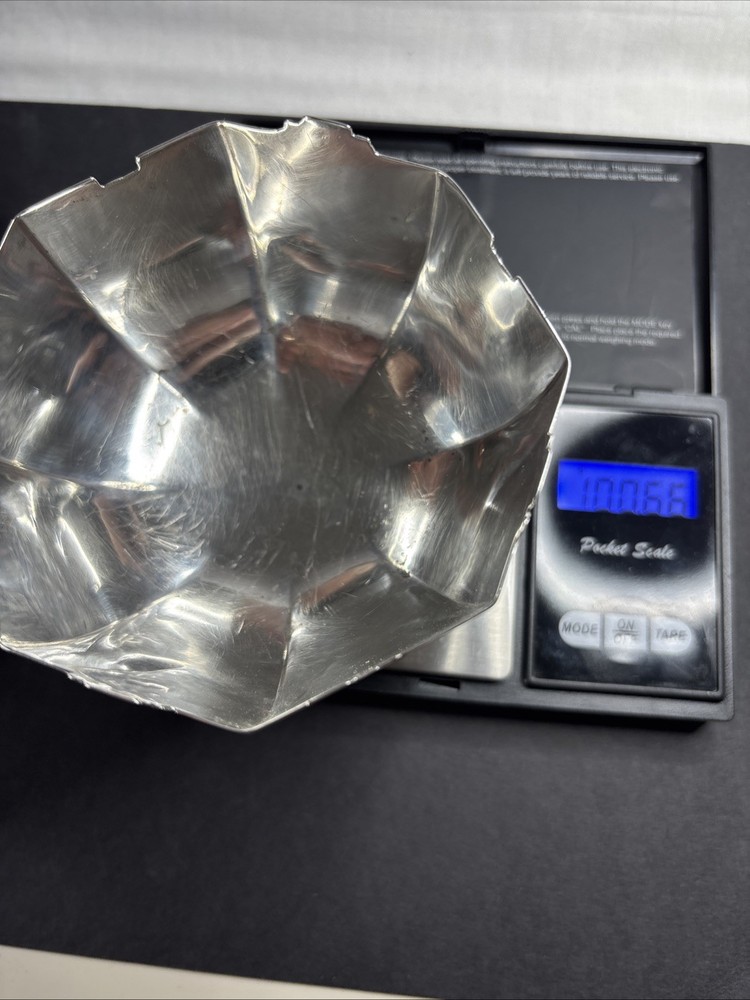 Solid silver Octagonal art deco bowl John Henry Potter Sheffield 1935 100.6grms