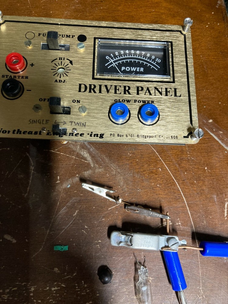 Northeast Engineering Model Engine Glow Plug Driver Panel RC Bridgeport CT 1983