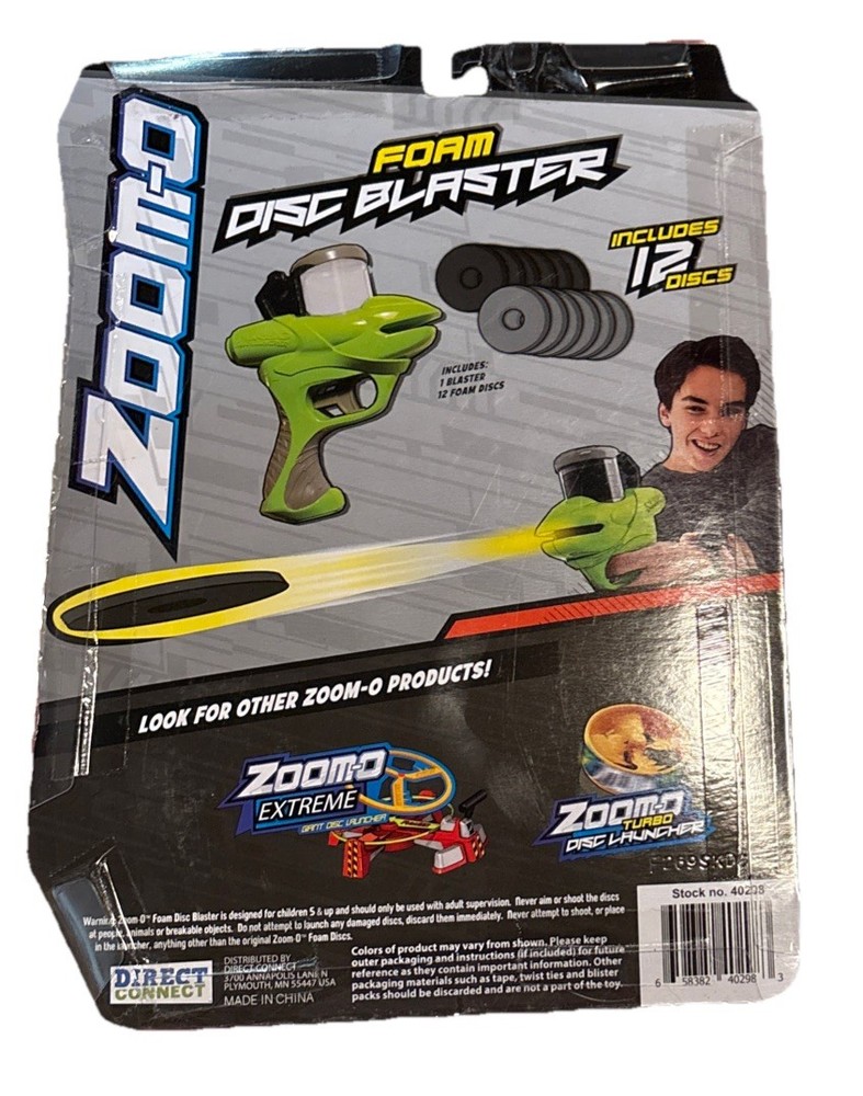 Zoomo Rapid Trigger Fire Foam Disc Blaster Includes 12 Discs