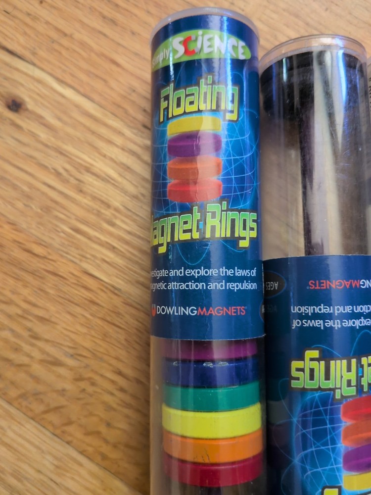 Dowling Mag. Floating Magnet Rings 7pc Set Magnetic Science Classroom Learning