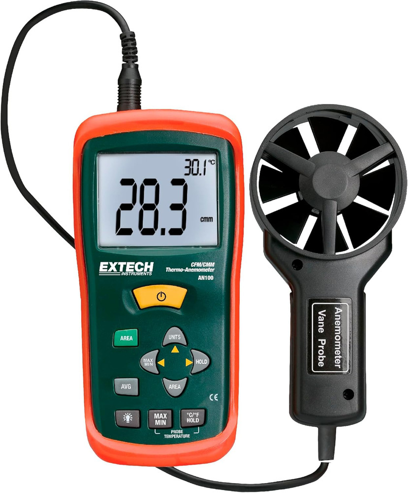 AN100 CFM/CMM Mini Thermo-Anemometer