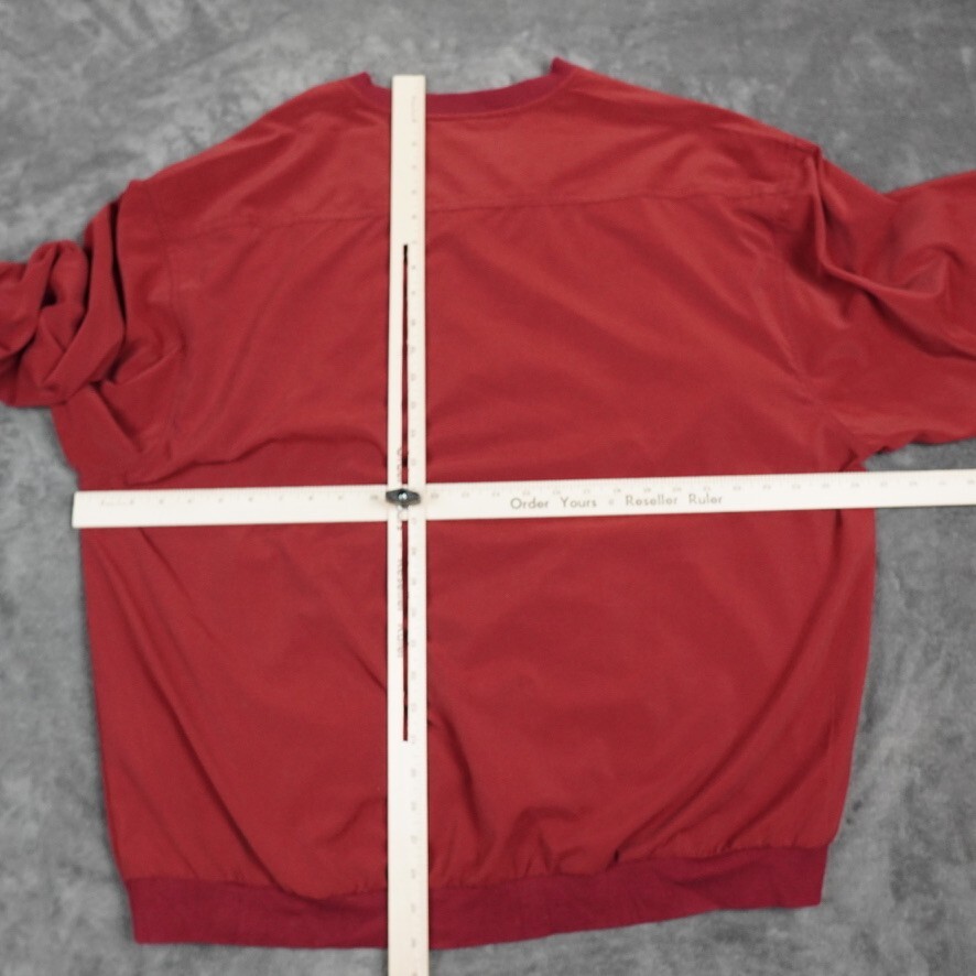 VTG Woolrich Jacket Mens Extra Large Red Lined Pullover Golf Sport Outerwear