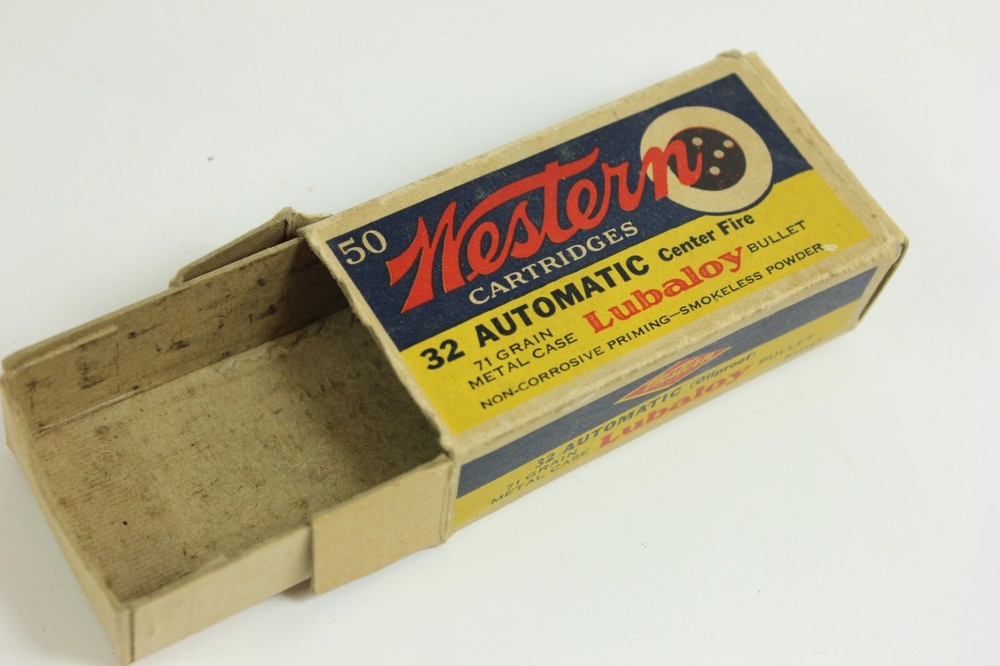 Shell Box Western 32 Automatic Centerfire Cardboard Empty