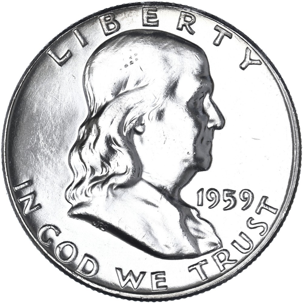 1959 (P) Franklin Half Dollar 90% Silver BU