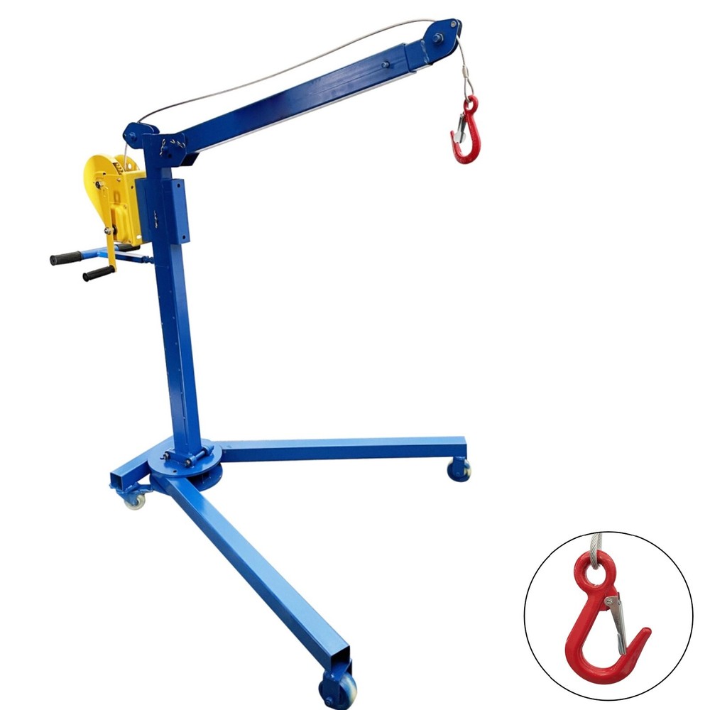 Folding Elevator 1100LBS Hand Lift Crane Hoist Winch