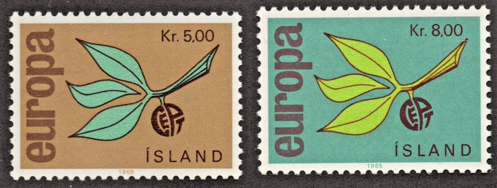 Iceland (1965) - Scott # 375 - 376,    MNH
