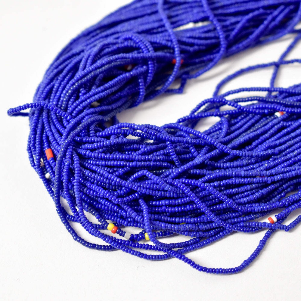 Baule Tamba Blue Seed Bead Necklace