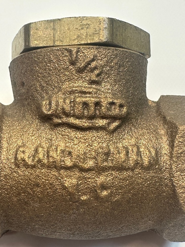 UNION 1" Brass Check Valve 200 WOG 125 WSP Threaded