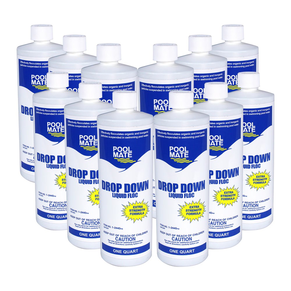 Pool Mate Drop Down Liquid Floc 12 Quarts