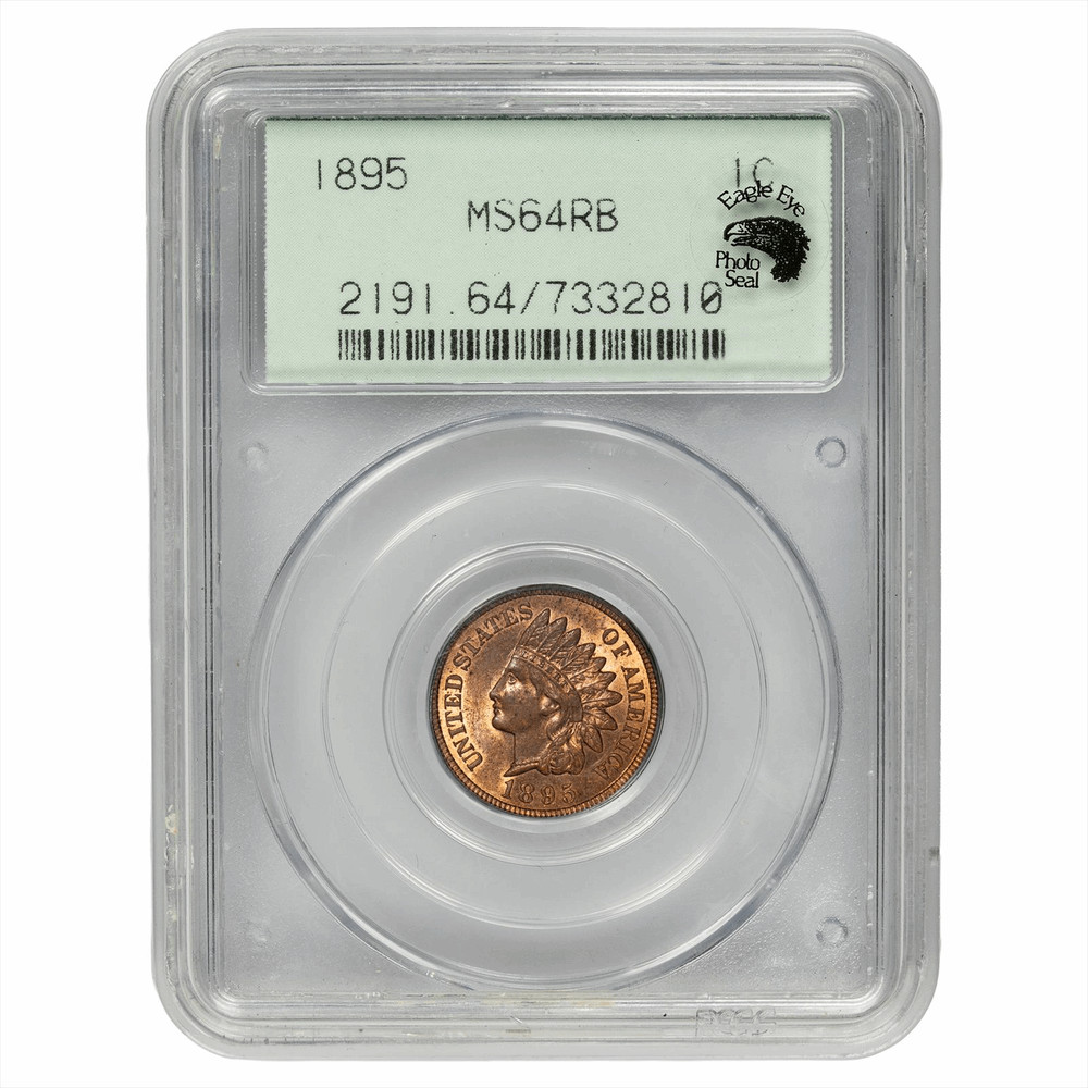 1895 Indian Head Cent 1C PCGS MS 64 RB