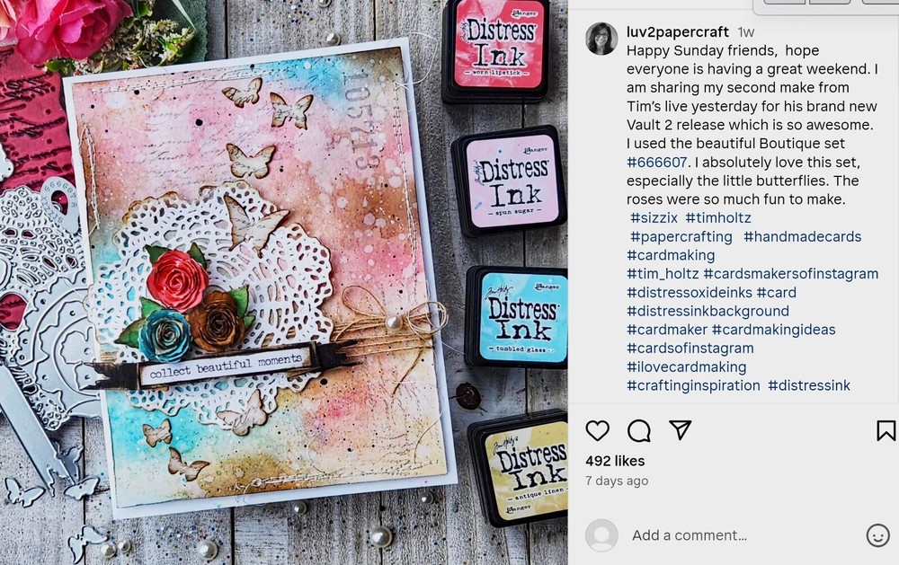 New Sizzix Thinlits 15pc Boutique #666607 Retail $20.99 by Tim Holtz Vault