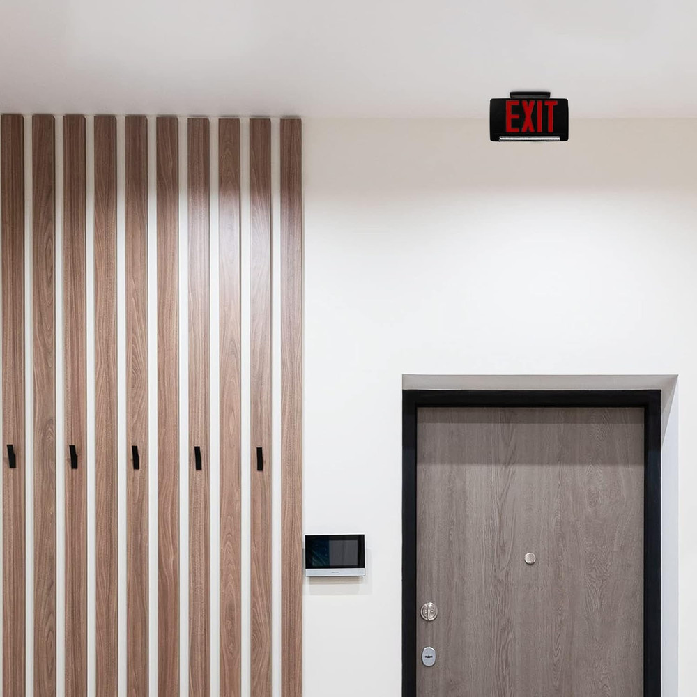 6 Pack LED Exit Signs with Battery Backup - Bright & Energy Efficient