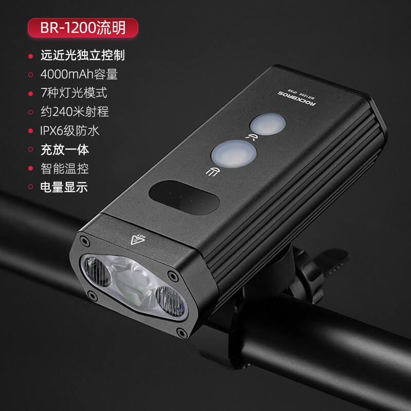 ROCKBRS USB Rechargeable Bike Headlight LED Cycling Safty Flashlight Front Light