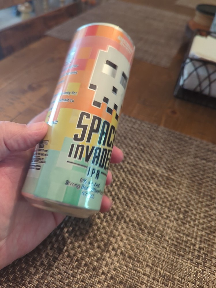 Space Invaders IPA Empty Promo Beer Can