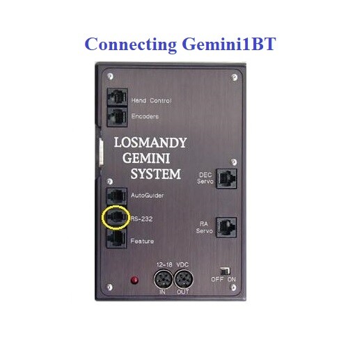 Gemini1BT - Bluetooth adapter for wireless control telescopes Losmandy Gemini 1