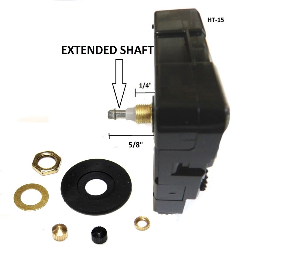High Torque Quartz Clock Movement (Silent Sweep) with Plastic Clock Mounting Hub