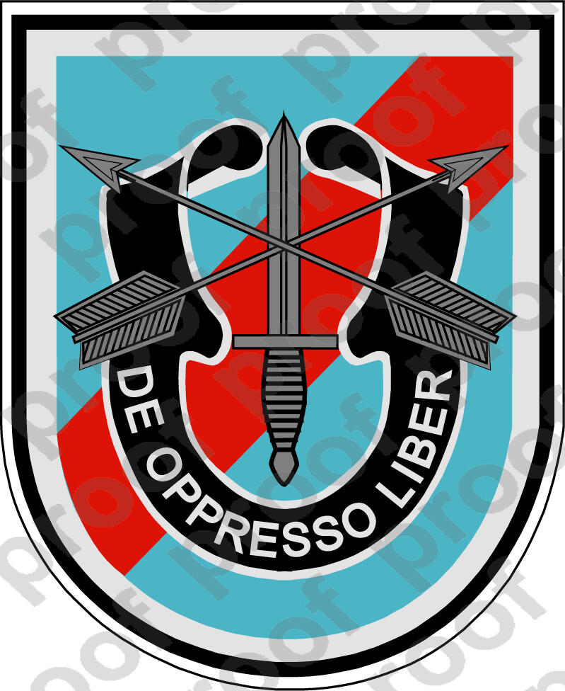 STICKER U S ARMY FLASH 20TH SPECIAL FORCES GROUP