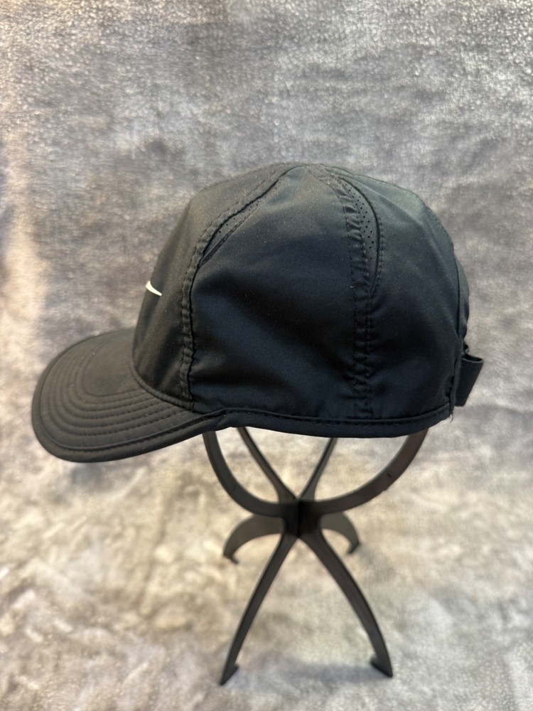 Nike Featherlight Dri-Fit Black Running Hat Cap Adjustable Swoosh