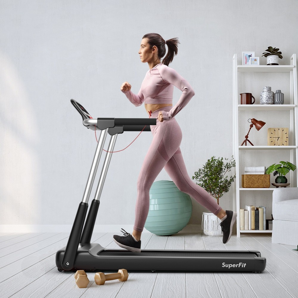 2.25HP Folding Treadmill with LED Display & APP Control Walking Jogging Running