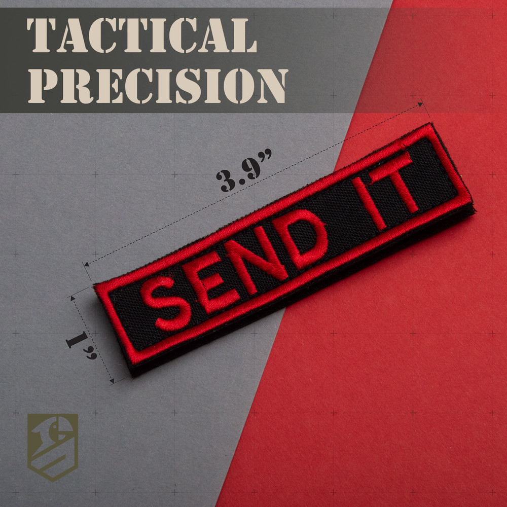 SEND IT Patch Set – 2 Pieces Durable Tactical Morale Patches for Backpacks