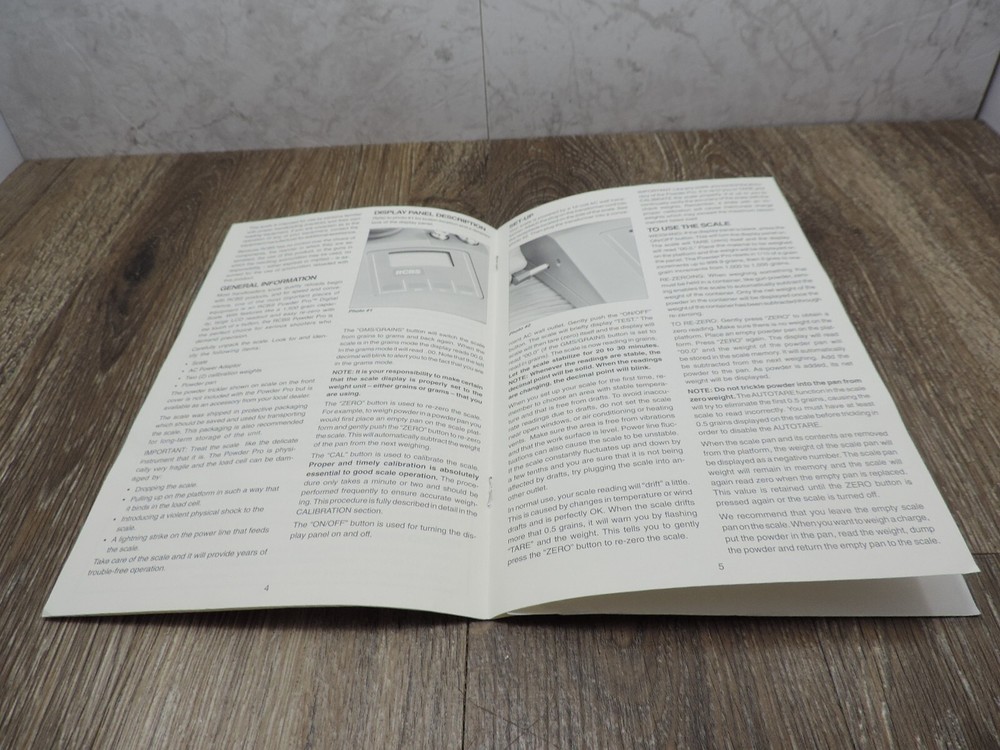 RCBS Powder Pro Digital Scale Safety and Operating Instructions