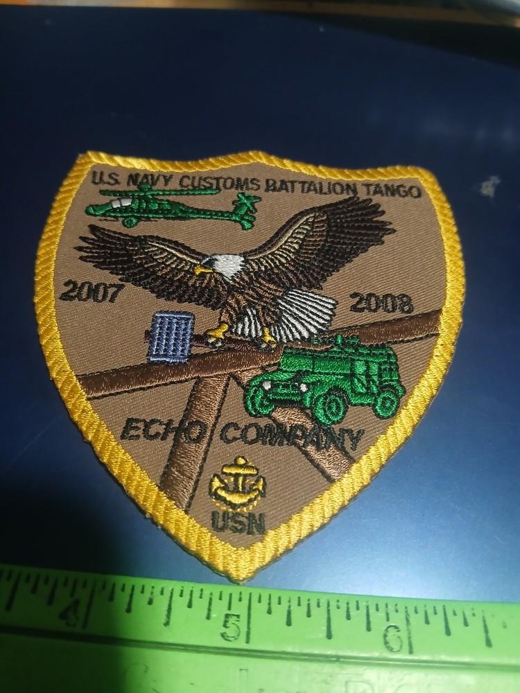 Patch- U.S. Navy- Navy Customs Battalion Tango- Echo Company (24-1689)