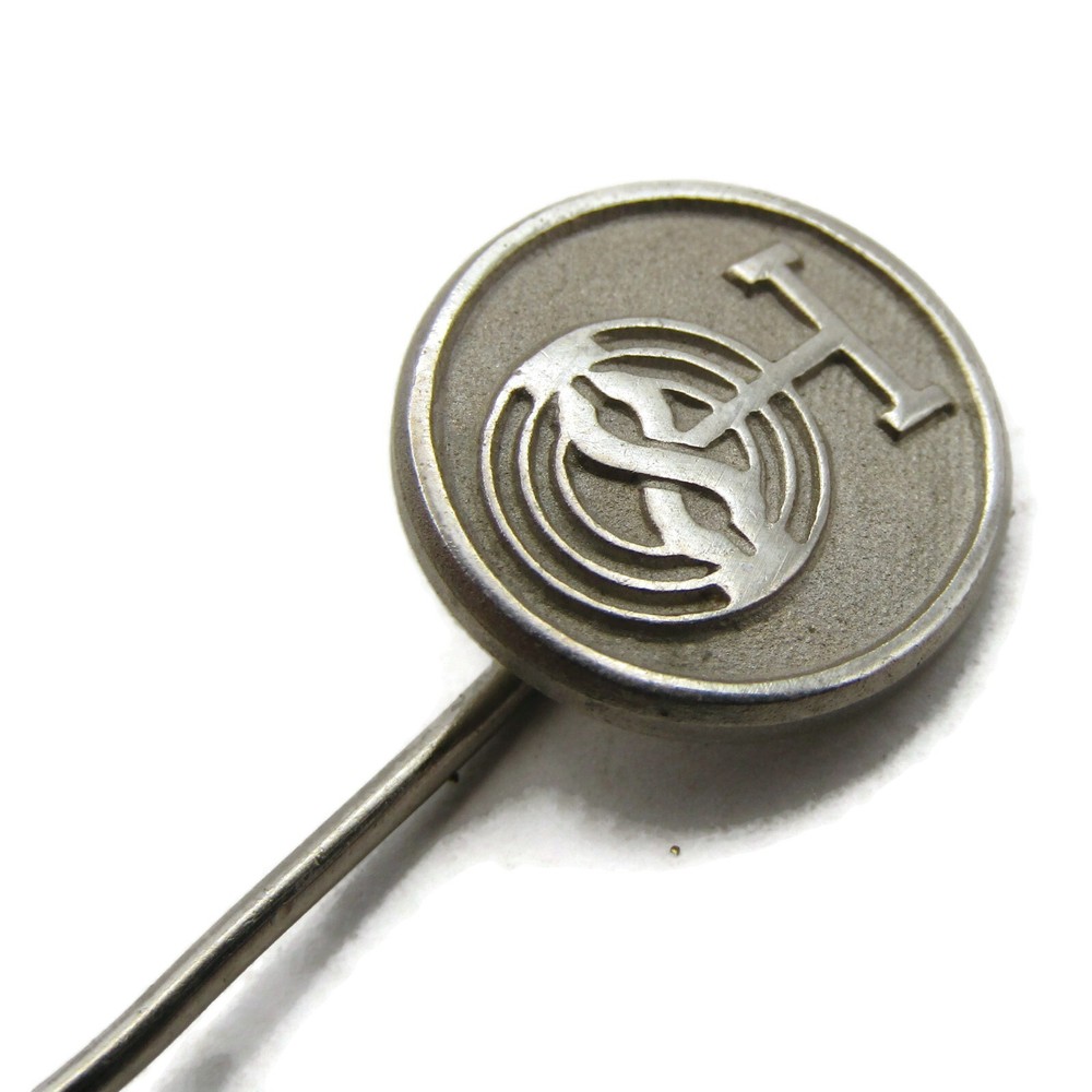 T Logo Stick Pin Silver Tone