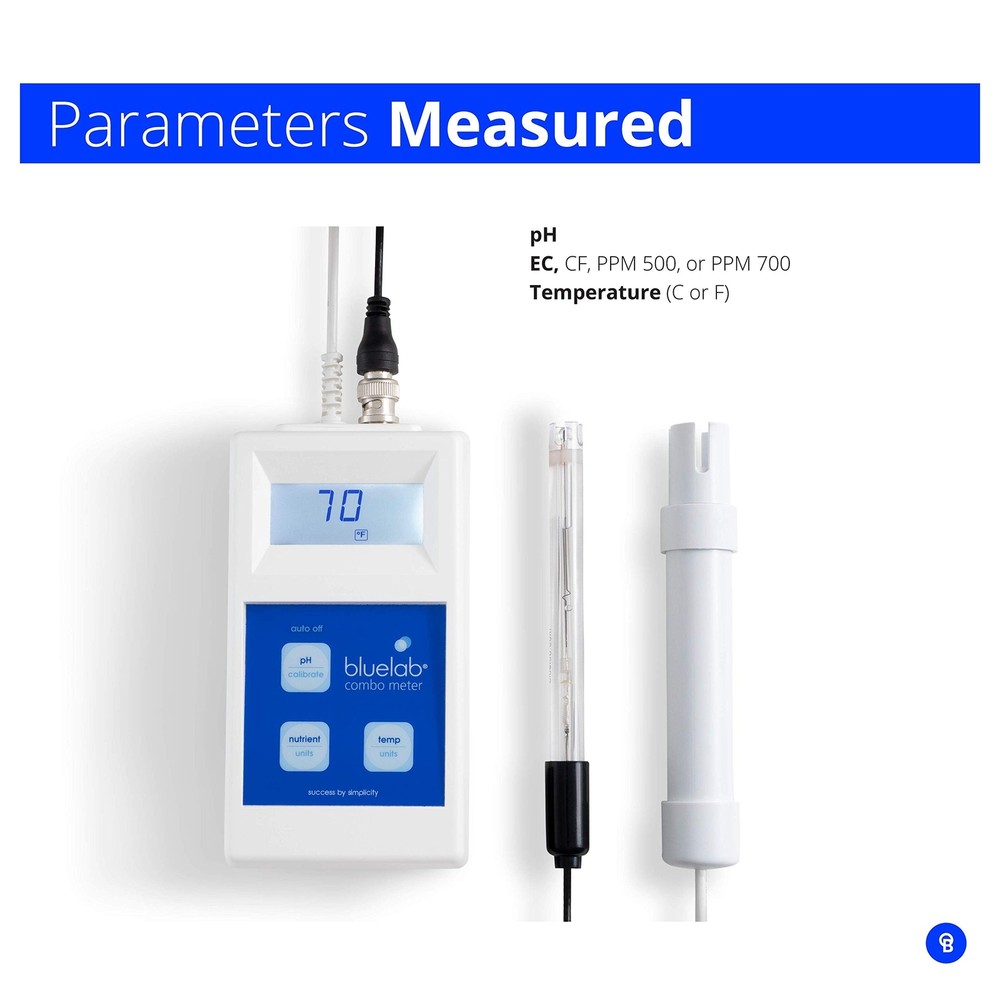 Bluelab METCOM Combo Meter for pH, Temperature, Conductivity (Nutrient) in Wa...