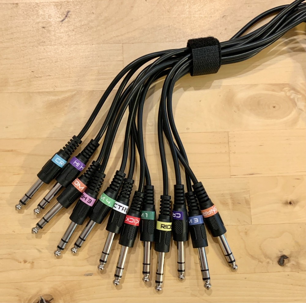 14 Cable Snake Wire Harness Kit for 2Box Drumit 5 and 5 MK II Drum Module Five