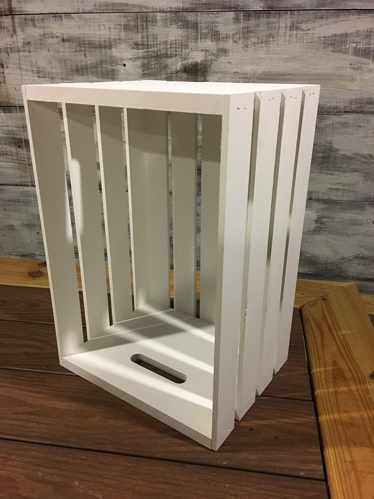 White Decorative Wooden Crate