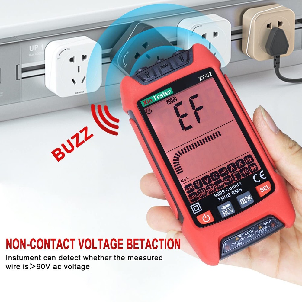 Digital Multimeter 9999 Counts Trms Autoranging Voltmeter Accurately Measures Ac