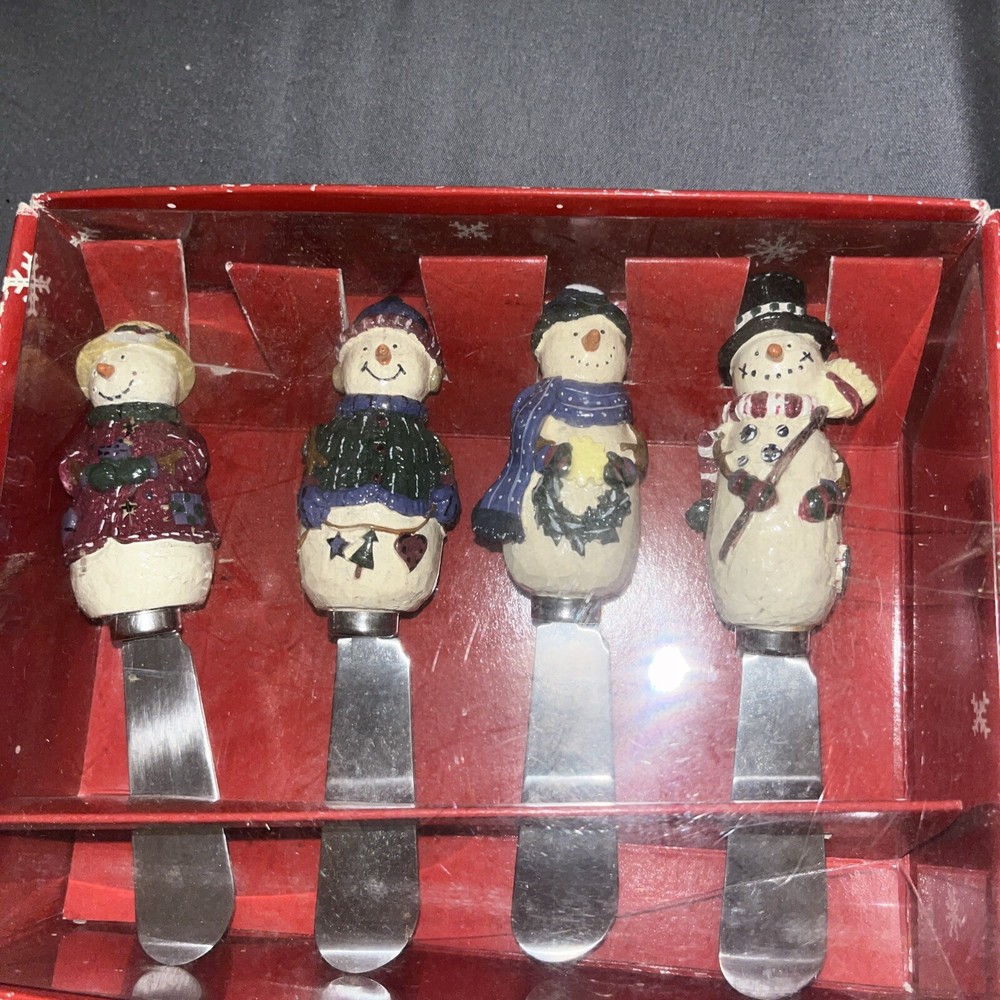 Holiday Snowman Spreaders, Two Sets Of 4