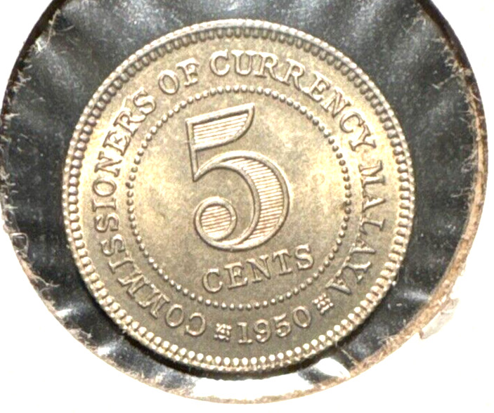 Malaya 1950 5 cents KM 7 BU