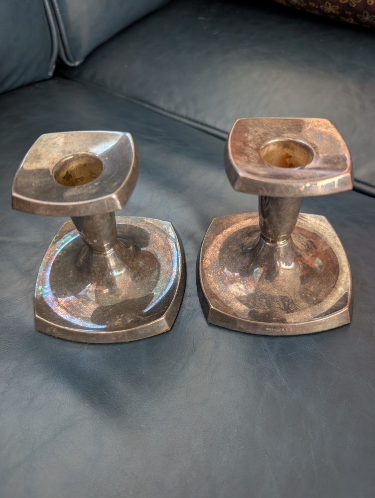 David Andersen Norway 830 Silver Candlesticks