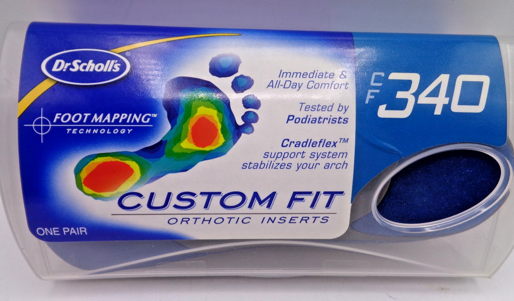 Dr. Scholl's CF340 Custom Fit Orthotic Insole Inserts New