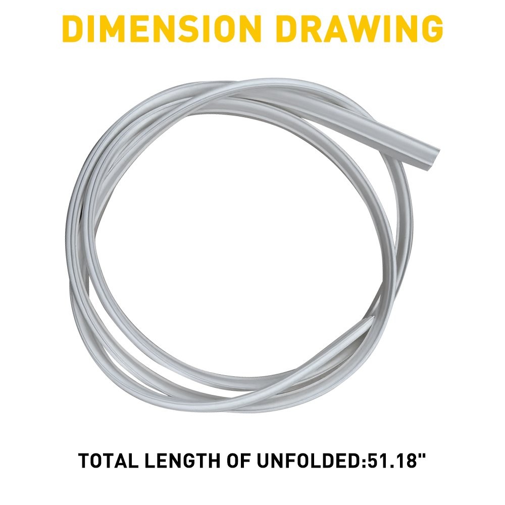 2x RV Roof Vent Seal White Vinyl 51" Camper Ventline Vent Fan Gasket TPE Rubber