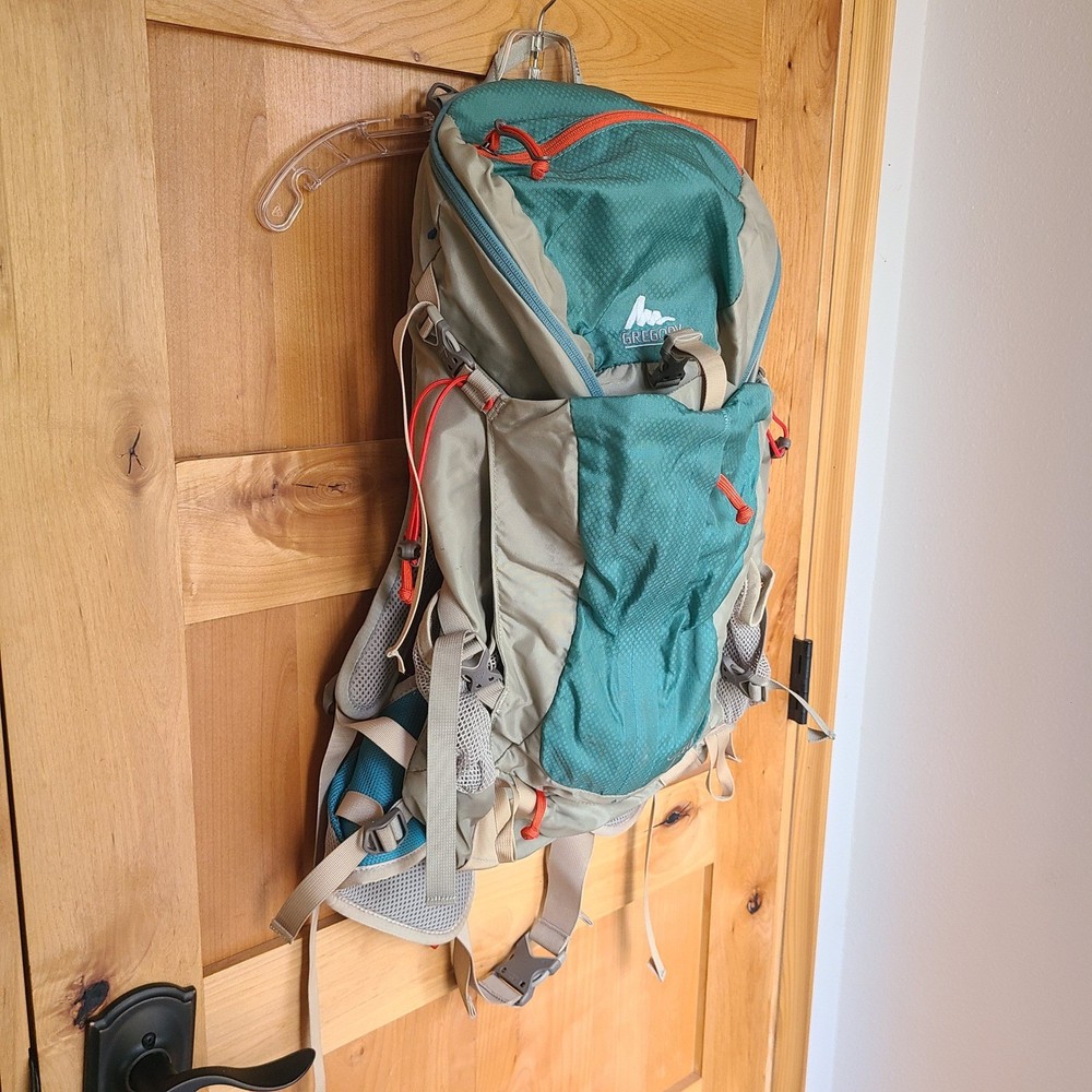 Gregory Jade 28 Womens Medium Teal Gray Nylon Hiking Backpack Day Pack Gorpcore