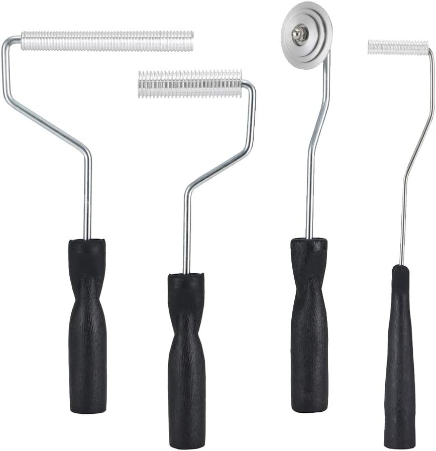 Fiberglass Roller Tools Kit, 4pcs Resin Laminating Bubble Set