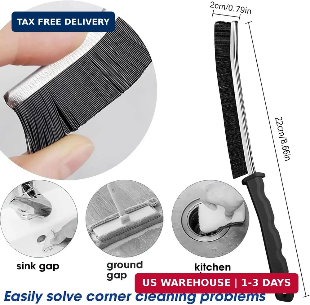 Crevice Cleaning Brush, Multi-Purpose Hard Bristle Brushes for Deep Cleaning Kit