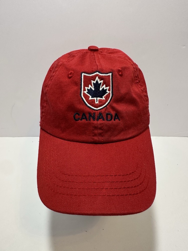 Canada Maple Leaf Red Hat Cap Embroidered Logo Strapback For Kids