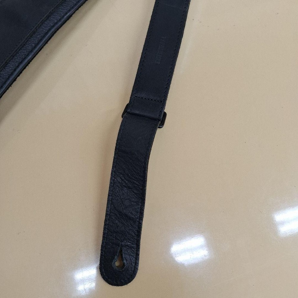 Gibson Genuine Leather Guitar Strap Black Classic Adjustable Comfort D533