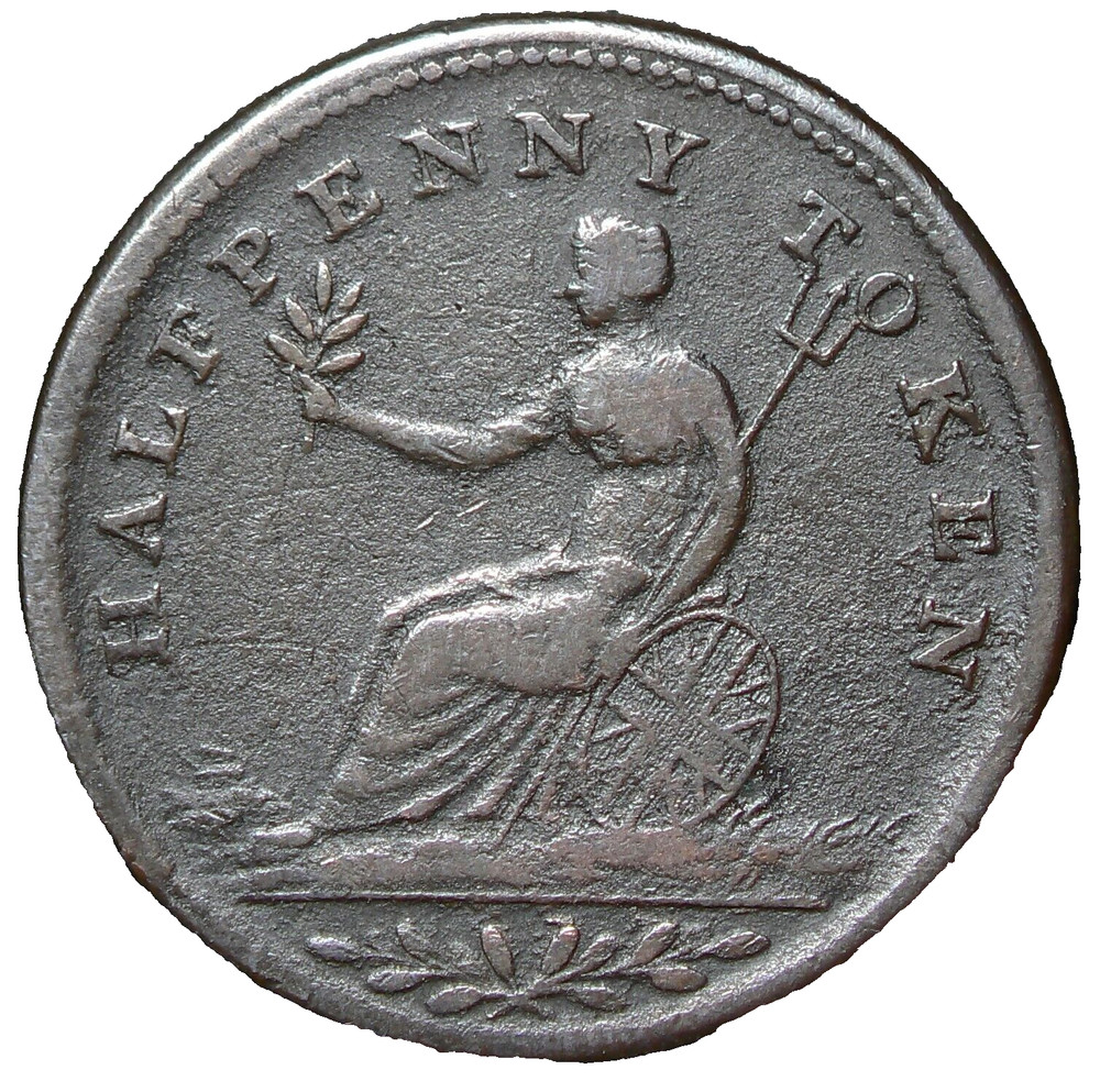 WE-2B2 Wellington Token Half Penny Canada Trident #22977