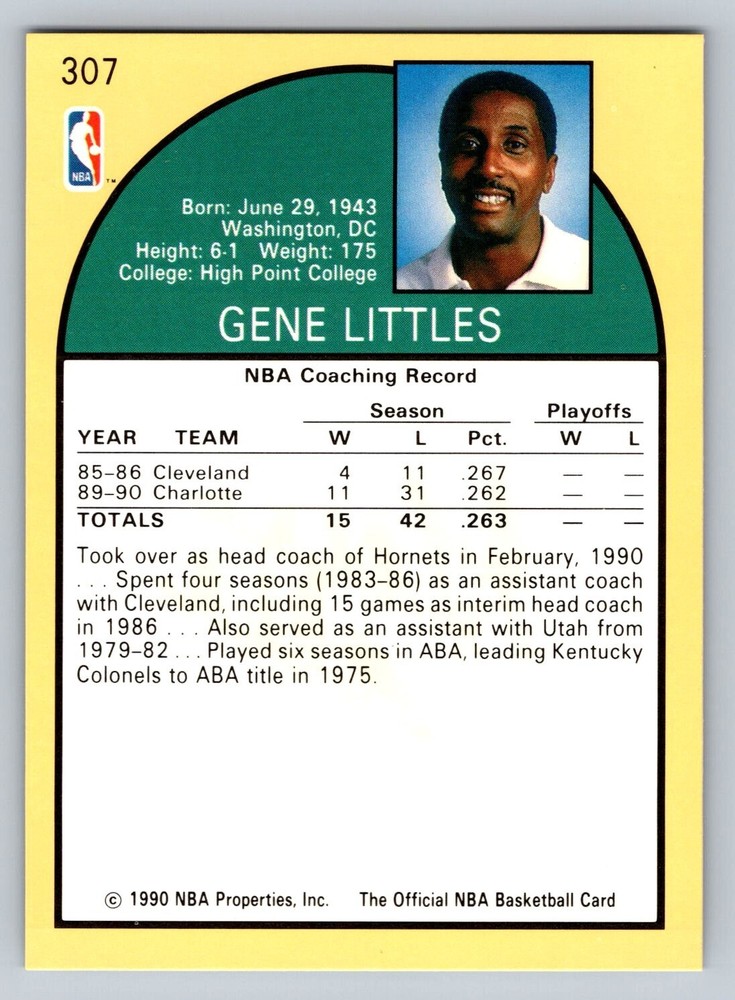 Gene Littles Hand Signed Trading Card