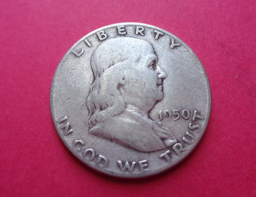 1950 SILVER FRANKLIN HALF DOLLAR