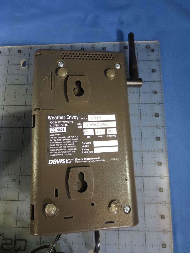 Davis Weather Envoy 6314 w/ AC adapter, Working!