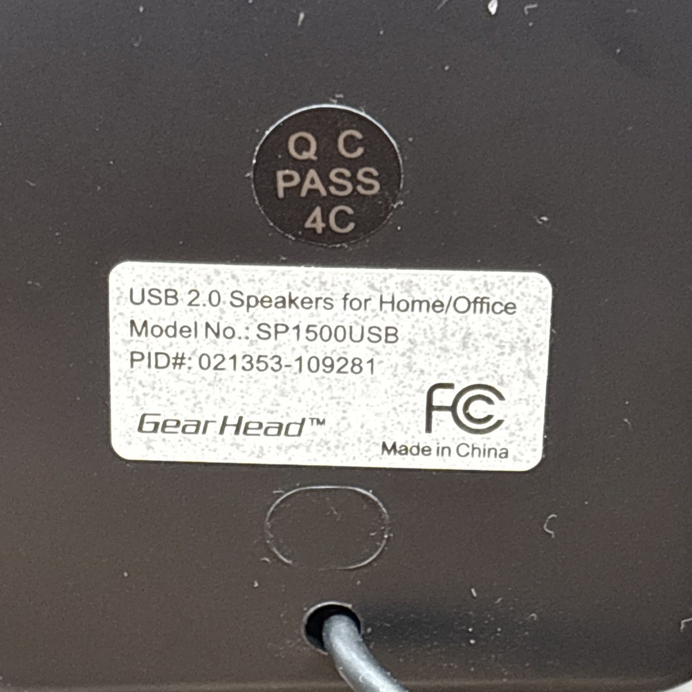 Gear Head mini PC Computer speakers SP1500USB - Fully Tested Work Great